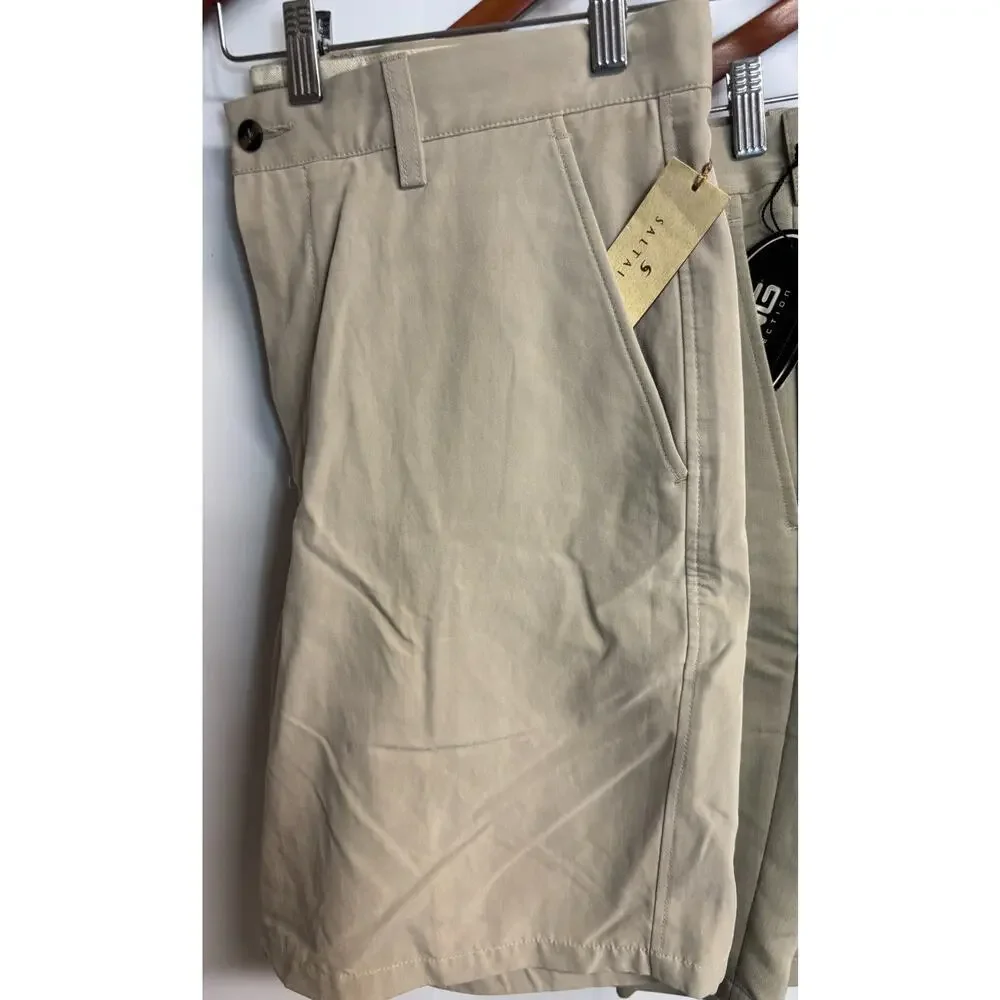 Nautica Saltaire PING Cargo & Chino Shorts Bundle Tan Beige Size 36 New Lot 4